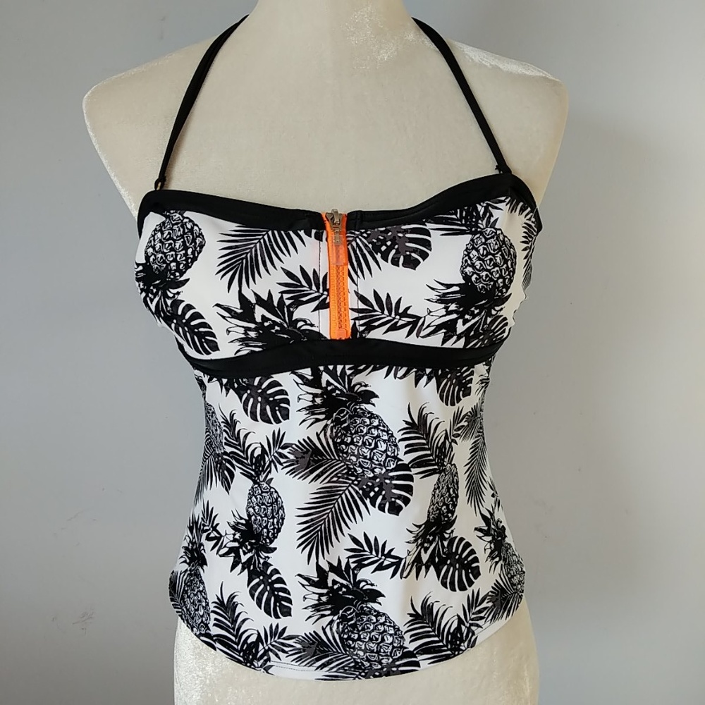 NWOT Arizona Tankini S Removable Straps Pineapples